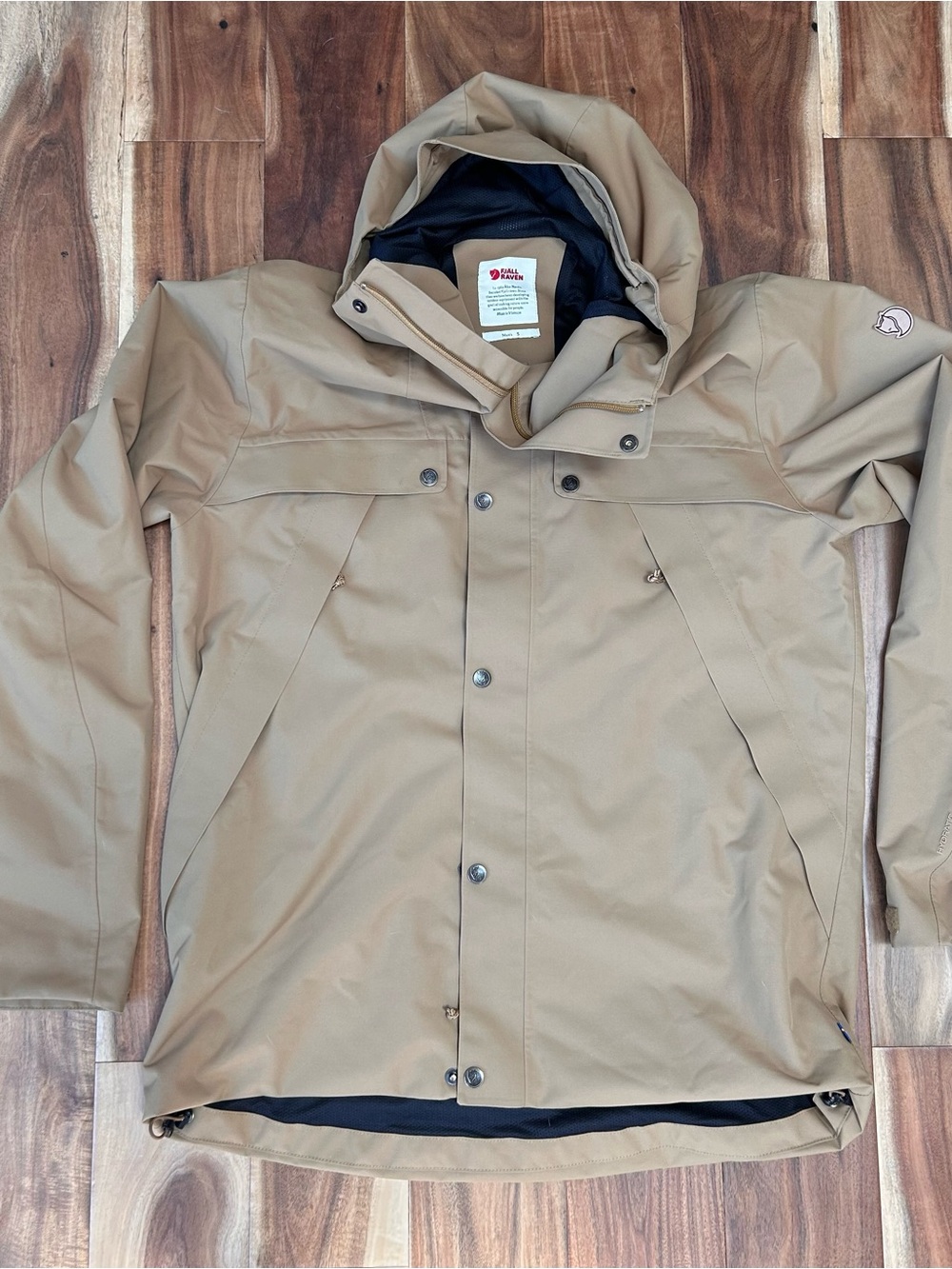 Fjällräven Övik Hydratic Jacket Men's Small Khaki Waterproof Shell
